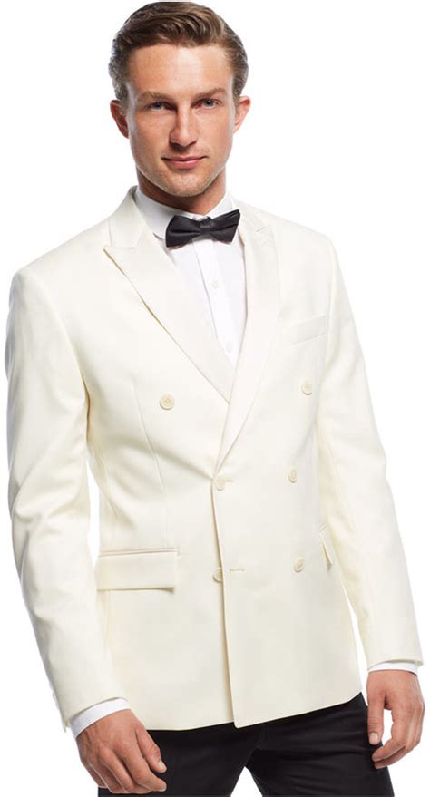 white double breasted dinner jacket.